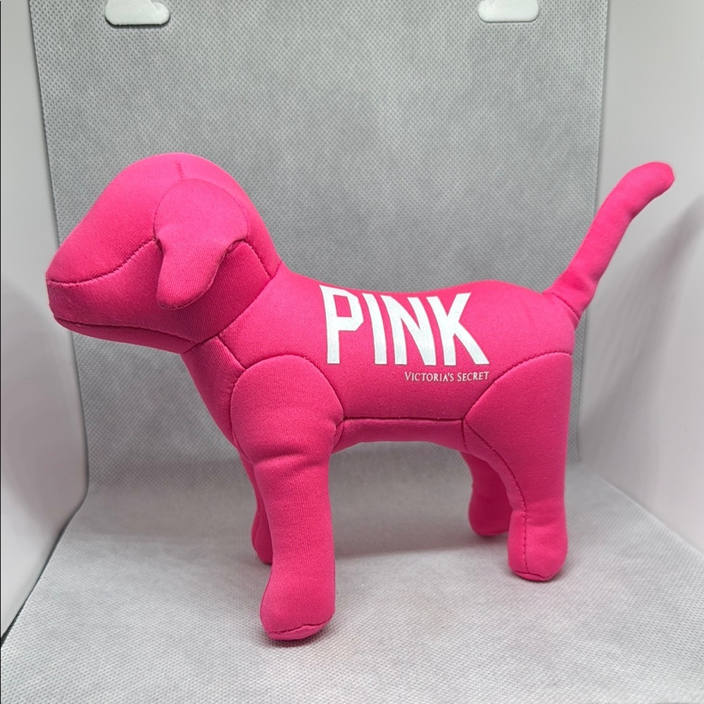 Victoria Secret Pink Puppy Dog Plush 1986 Logo Stuffed Animal Toy